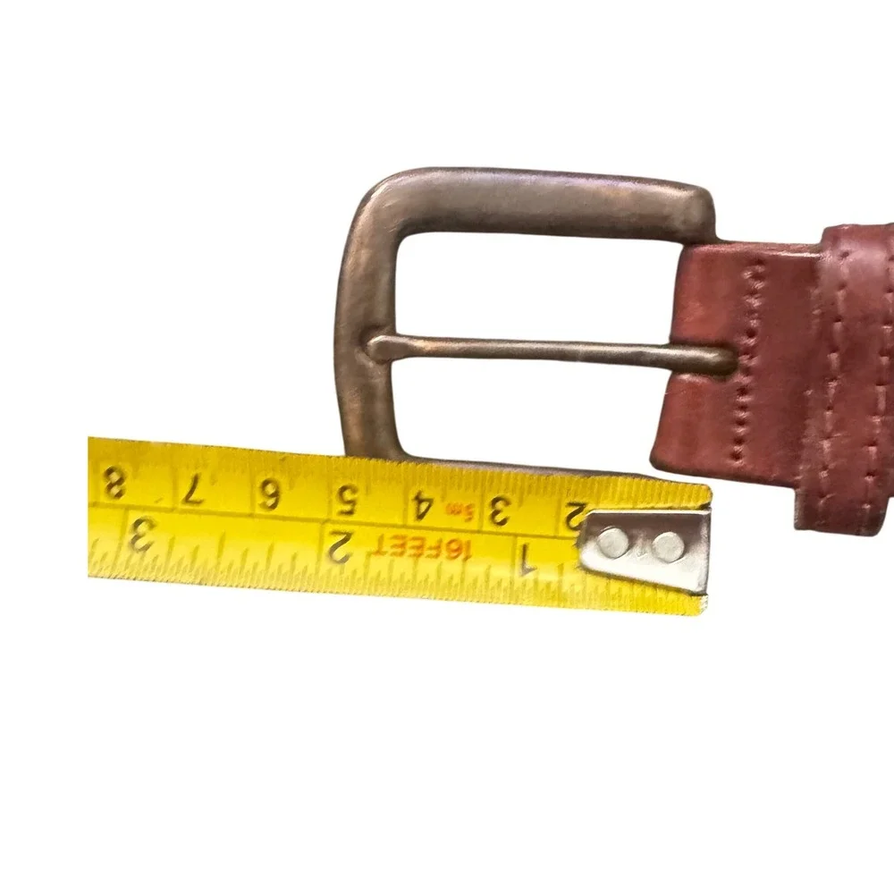 Vintage Leather Argentina Woven Belt Women's L 40-42‎ Reddish brown preloved EUC